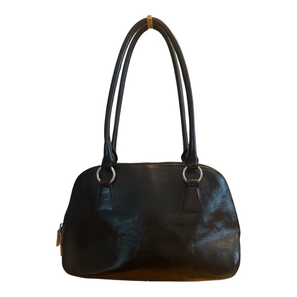 HOBO Black Leather Shoulder Bag with Structured Design - Picture 1 of 6